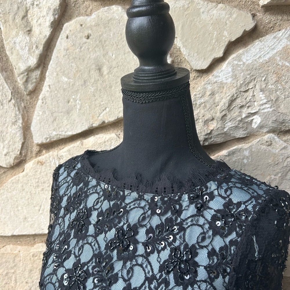 Adrianna Papell black lace dress size 8 - Picture 5 of 14